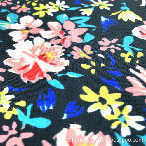 Textile Rayon Viscose Print Fuli Crepe Blouse Fabrics